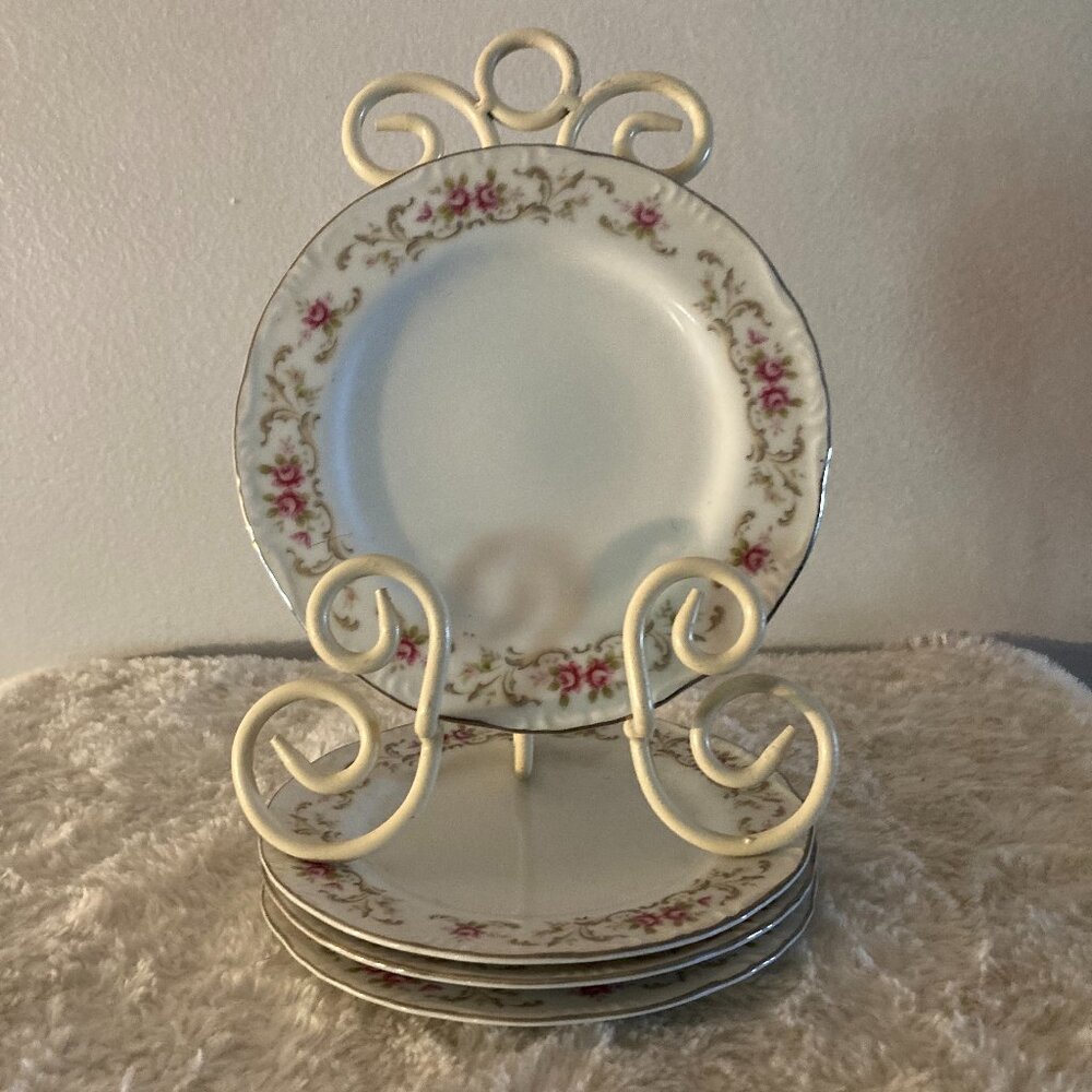 Style House "Rose Baroque" 6-5/8" Bread & Butter Plates (4)